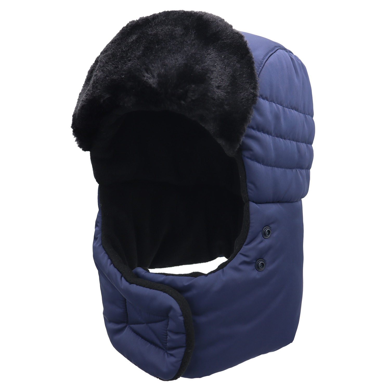 Trapper Hat Ear Flap - メンズ冬用トラッパーハット、フェイスカバーとイヤーフラップ付き、厚手で暖かく防風性があり、寒い季節のアウトドアサイクリングやスキーに適したウシャンカキャップ