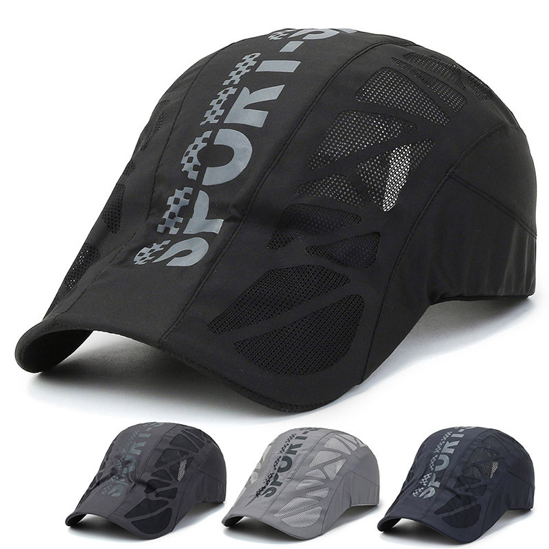 Newsboy Cap Ivy - メンズニュースボーイキャップ、メッシュ通気性アイビーキャップ、夏用サンフラットキャップ、ハイキング、アウトドア、キャビーハット、ドライビング、スポーツ、ダックビルキャップ、普段着