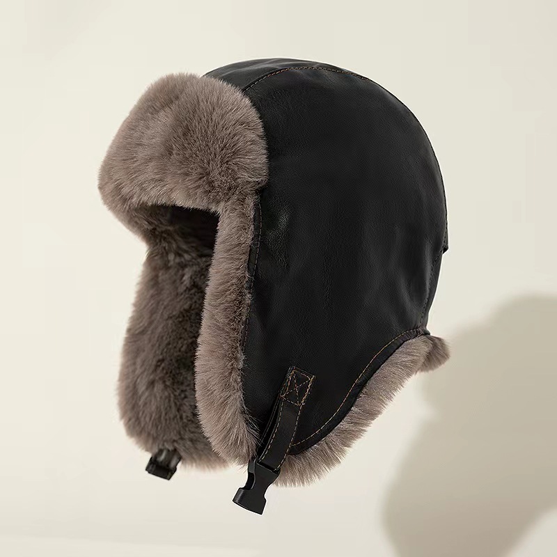 メンズ冬用レトロレザーハット トラッパー アビエーター トロ - Trapper Hat Ear Flap のレビューと価格