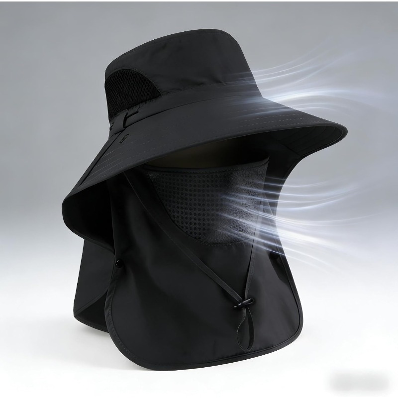 大きなつばのアウトドアサンハット、通気性のあるフルフェイスサ - Sun Hat Wide Brim のレビューと価格
