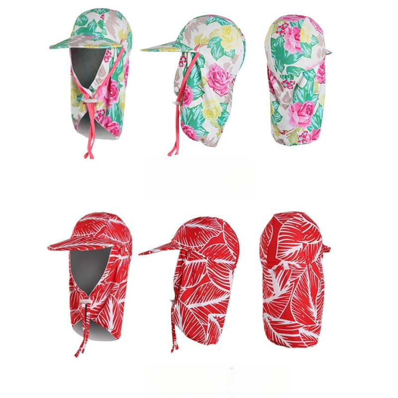 子供用日よけ水泳帽、つば広UVカットサンハット、ネックカバー - Sun Hat Wide Brim のレビューと価格