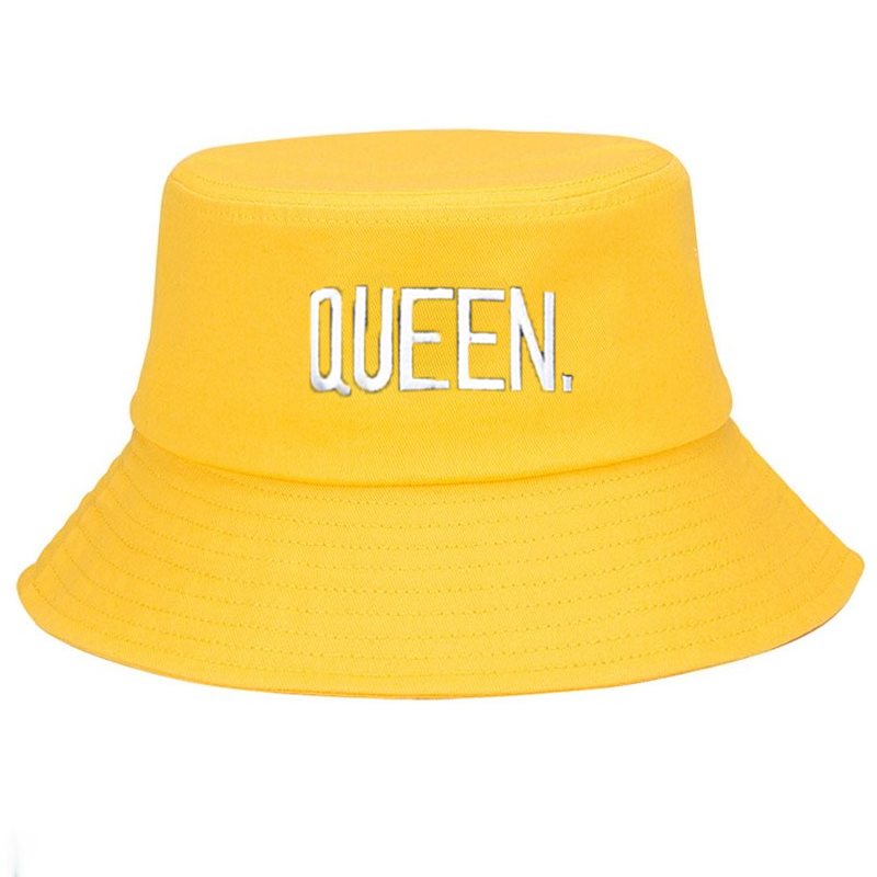 カスタマイズ可能なクイーン刺繍入りバケットハット、ニューカッ - Bucket Hat Cotton のレビューと価格