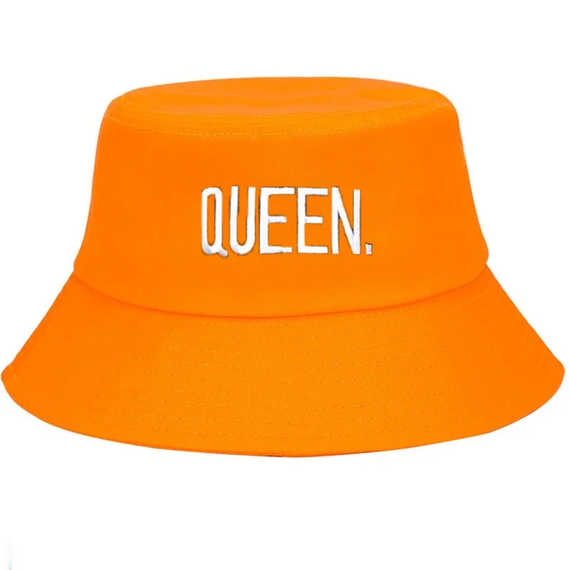カスタマイズ可能なクイーン刺繍入りバケットハット、ニューカッ - Bucket Hat Cotton のレビューと価格