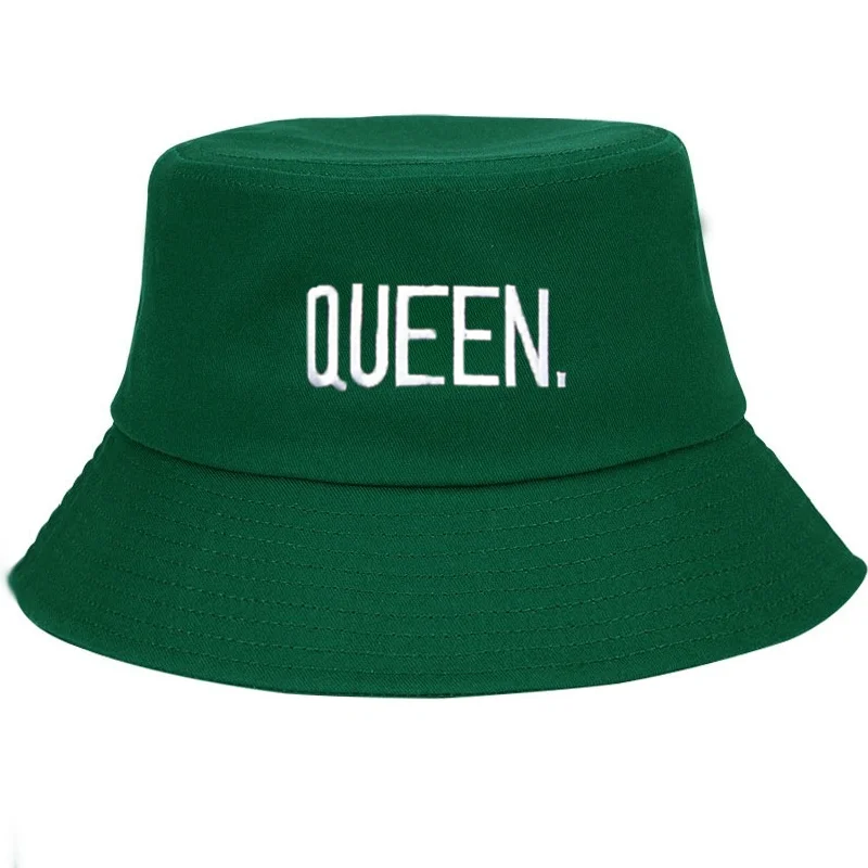 カスタマイズ可能なクイーン刺繍入りバケットハット、ニューカッ - Bucket Hat Cotton のレビューと価格
