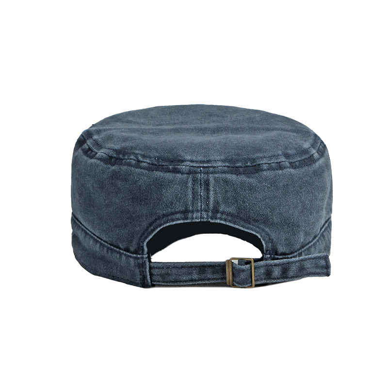 春夏短いつば軍帽子男性女性屋外レトロ洗浄綿ビッグヘッドサンシ - Snapback Hat Flat のレビューと価格