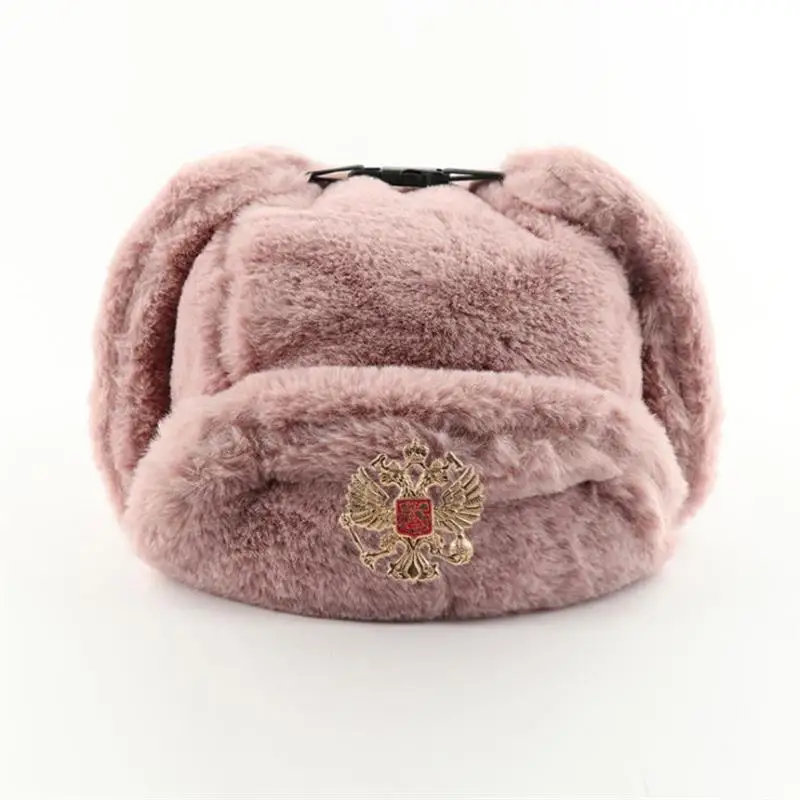 ソビエトバッジ付きウシャンカ帽子 男女兼用 ボンバーハット  - Trapper Hat Ear Flap のレビューと価格