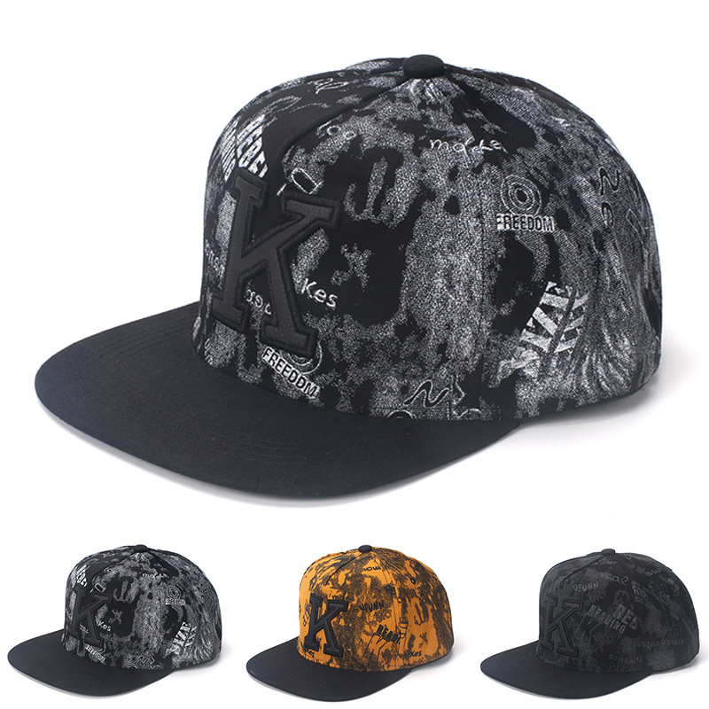 メンズヒップホップスタイルの野球帽,レタリングパターンのサマ - Snapback Hat Flat のレビューと価格